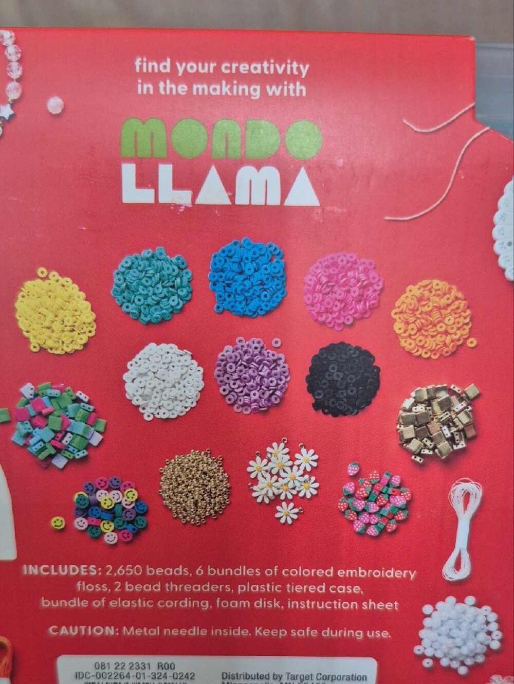 Mondo Llama String-a-Bling Jewelry Case Kit - Clear with Turquoise Handle - Picture 8 of 8